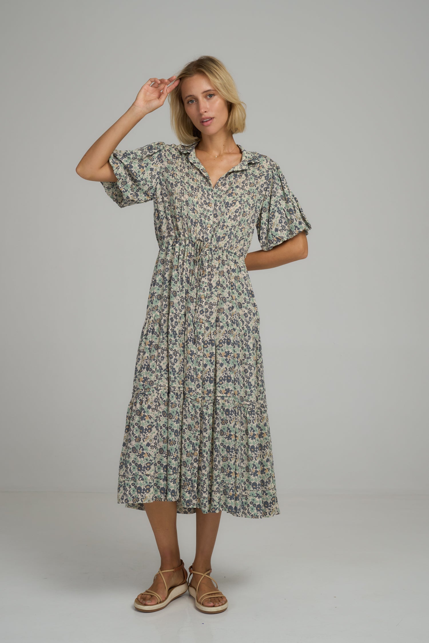 Leona Dress - Delphinium Blue Mint