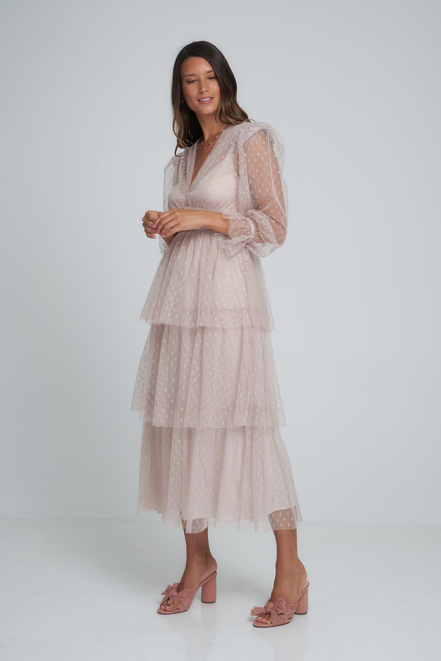 Regina Dress - Pink Taupe