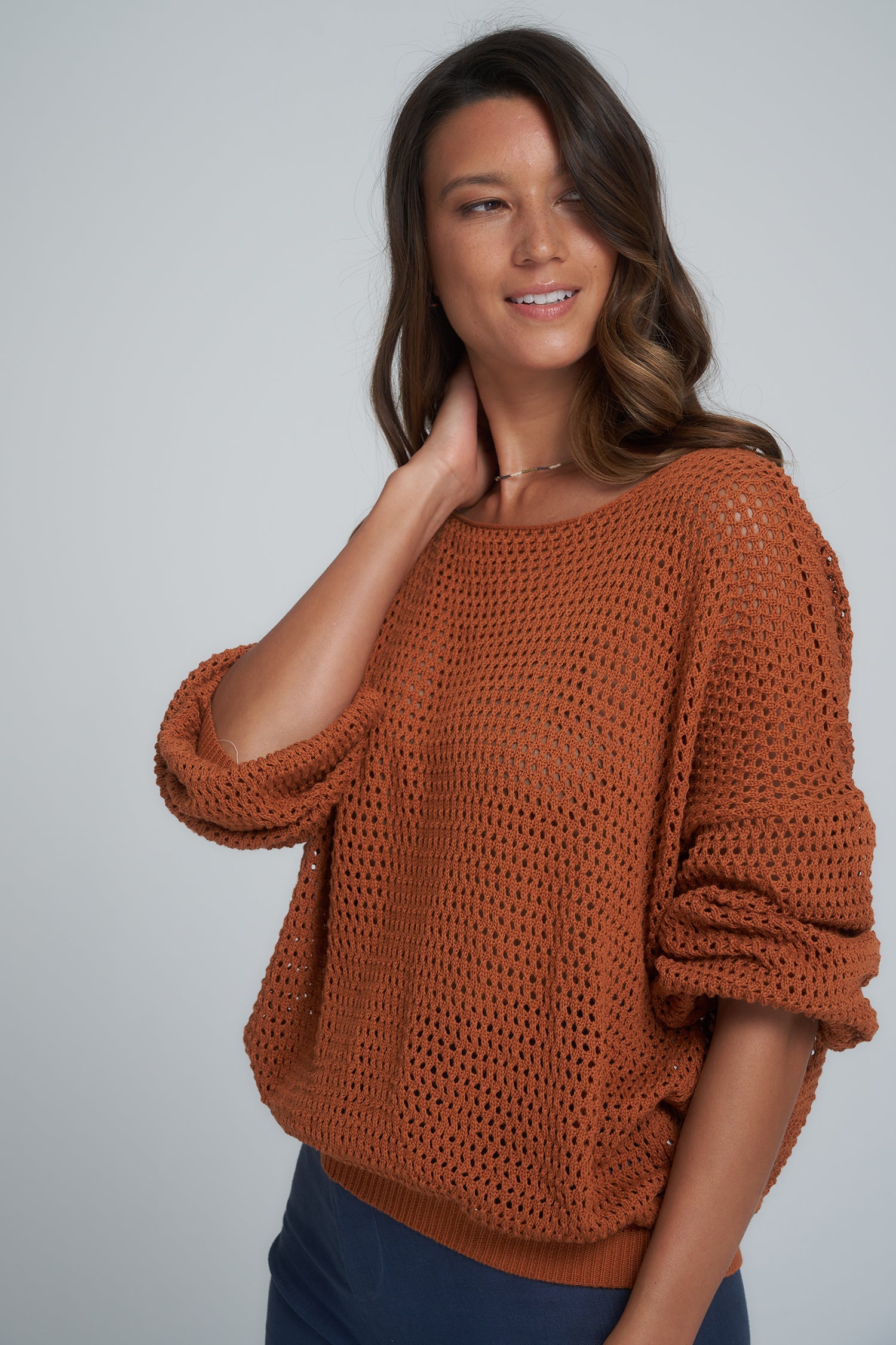 Valencia Knit Top - Rust