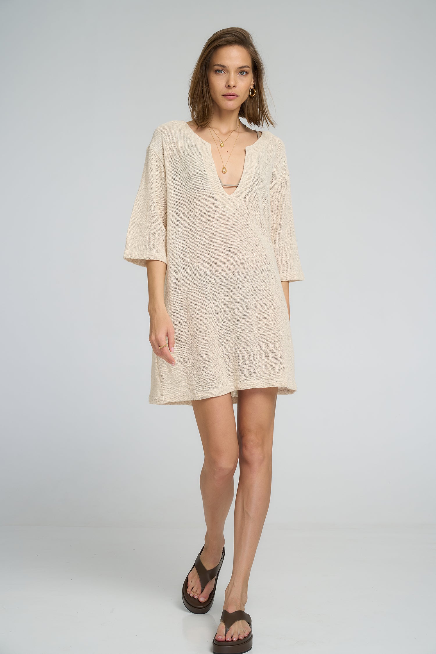 Brava Mesh Dress - Natural
