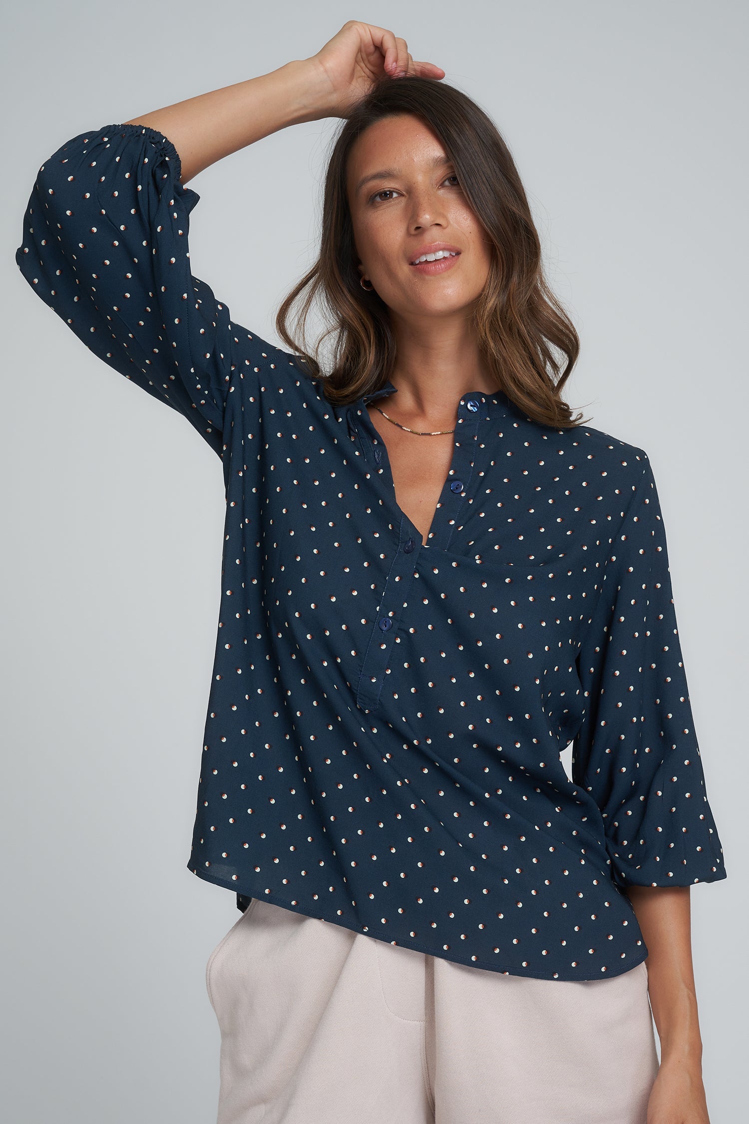 Agatha Top - Eclipse Navy