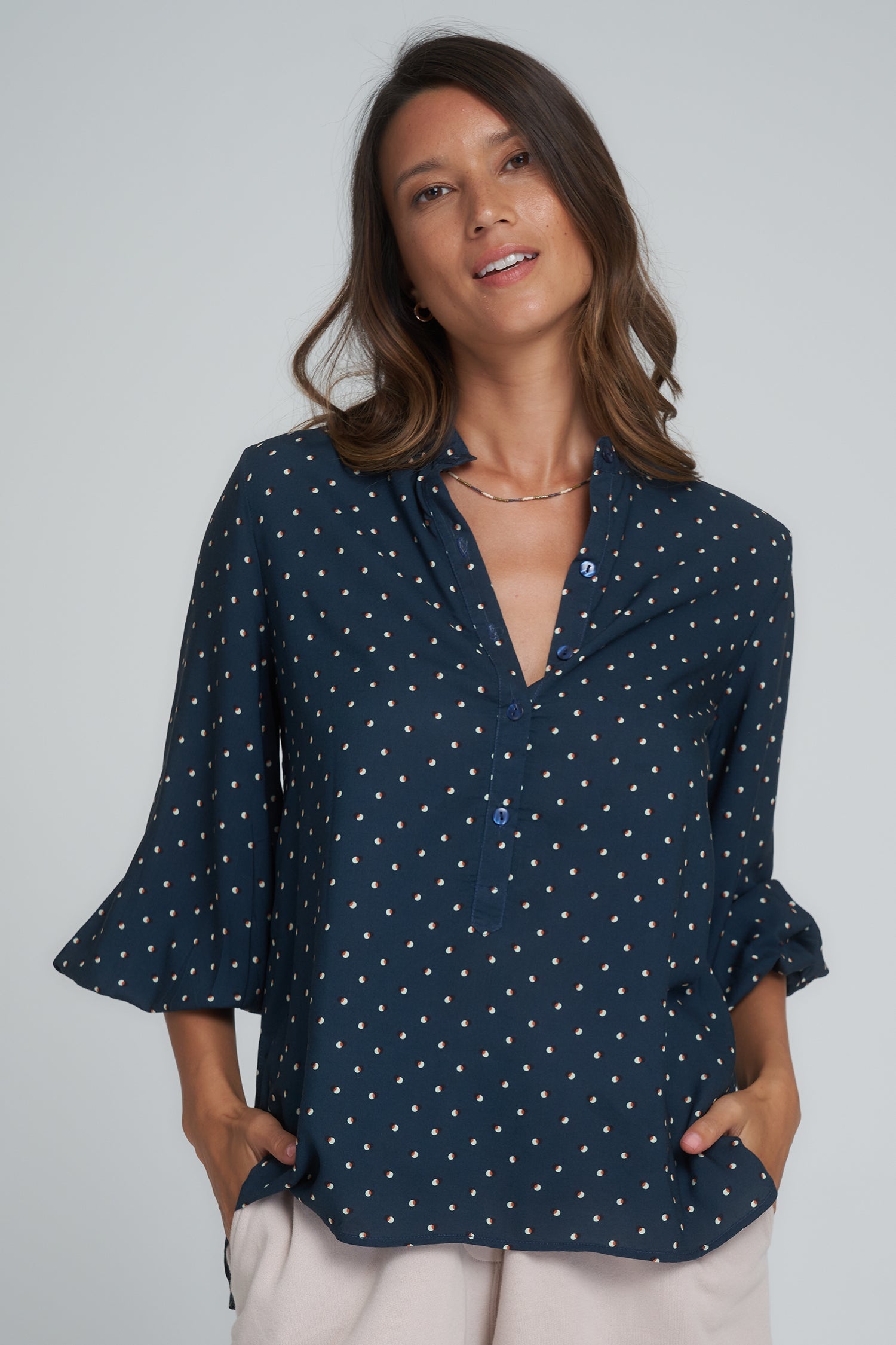 Agatha Top - Eclipse Navy