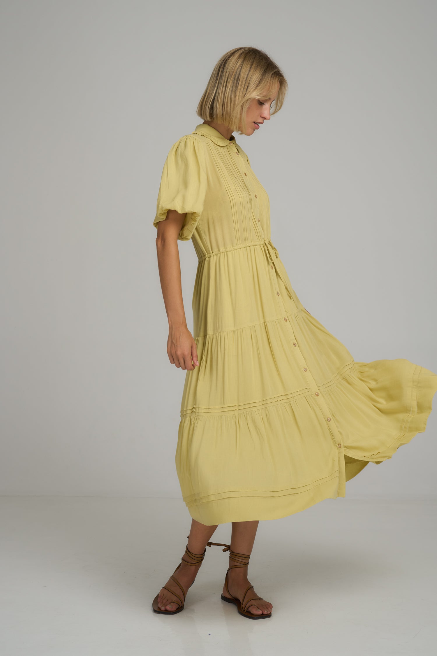 Leona Dress - Lemon