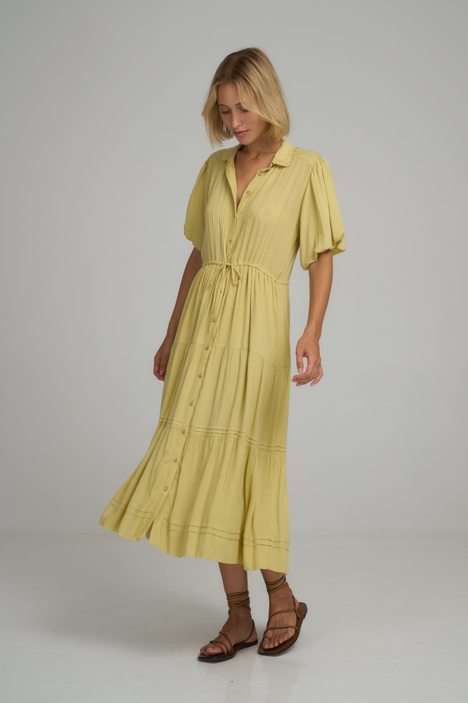 Leona Dress - Lemon
