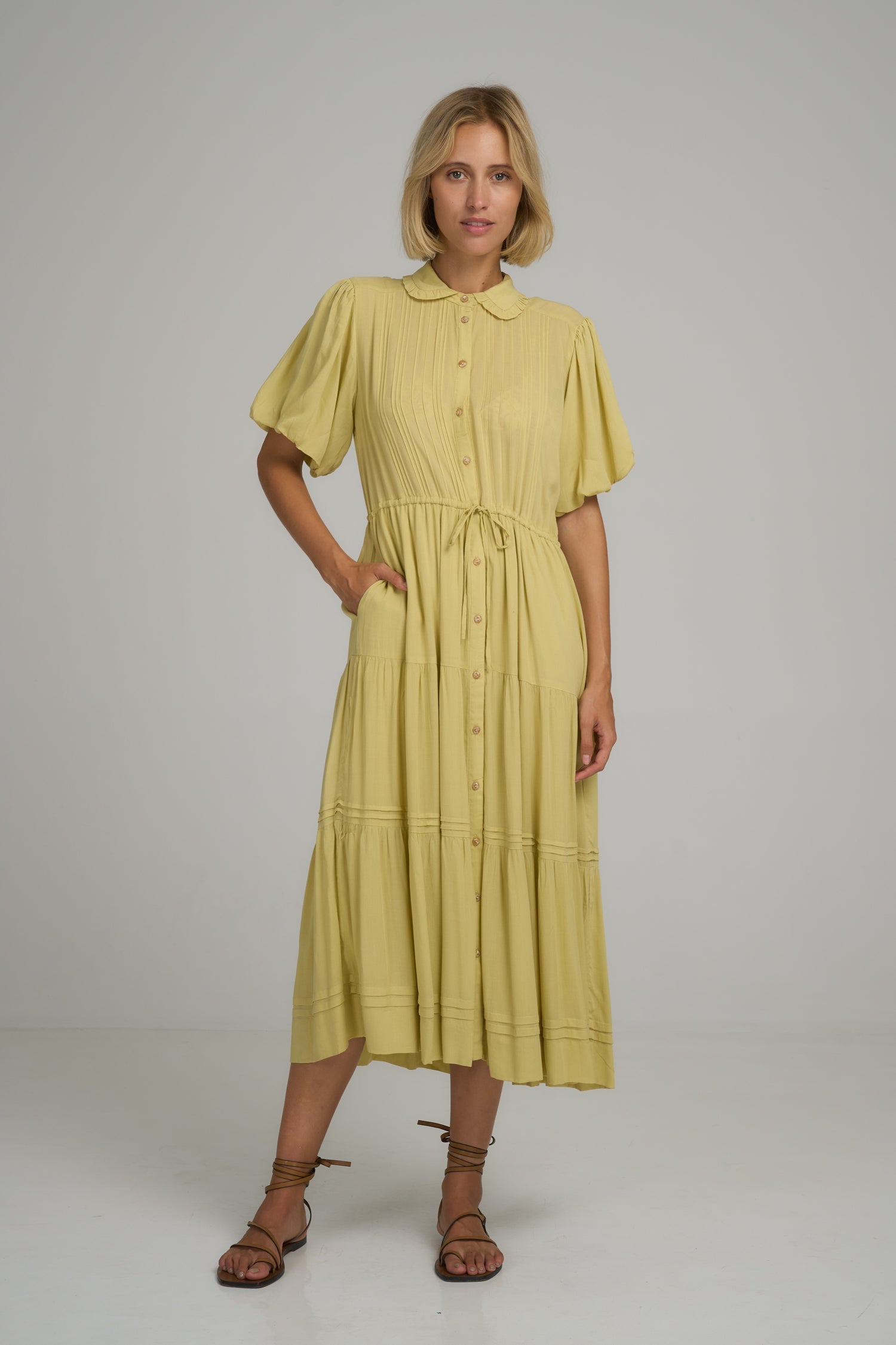 Leona Dress - Lemon