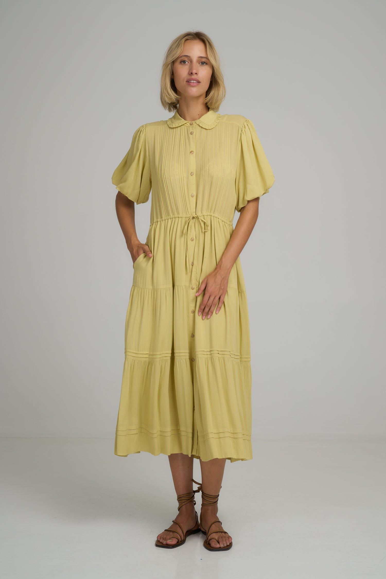 Leona Dress - Lemon