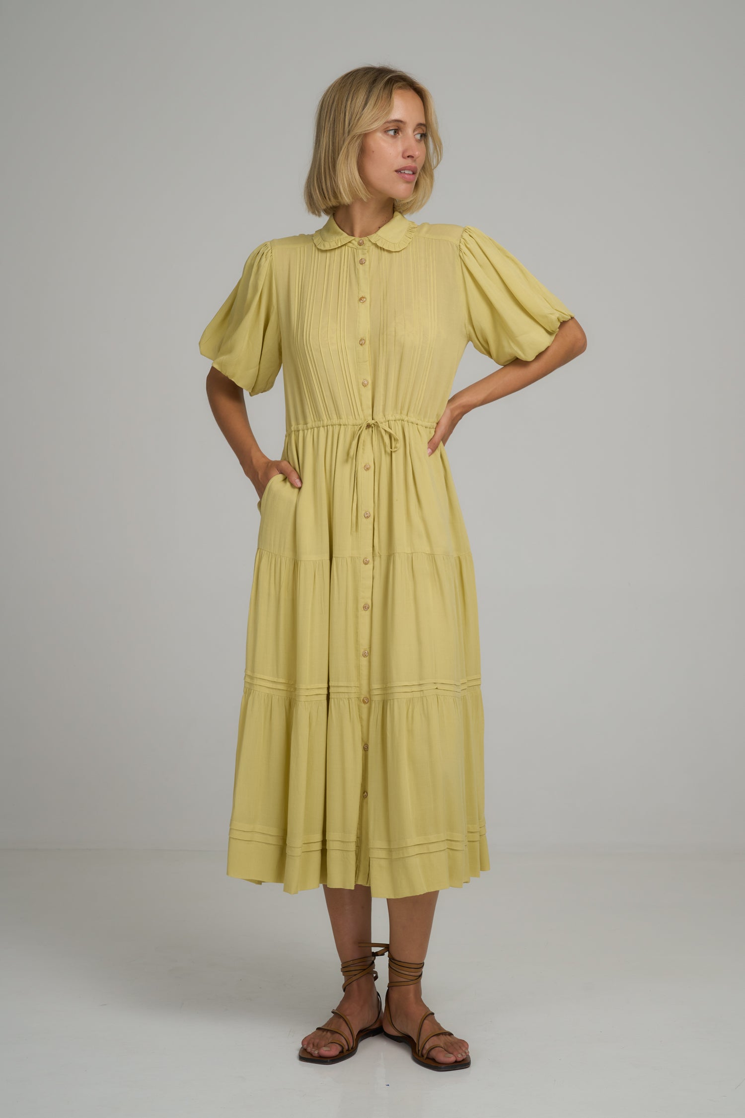 Leona Dress - Lemon