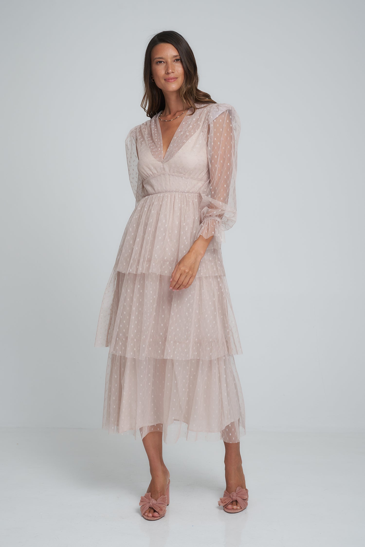 Regina Dress - Pink Taupe