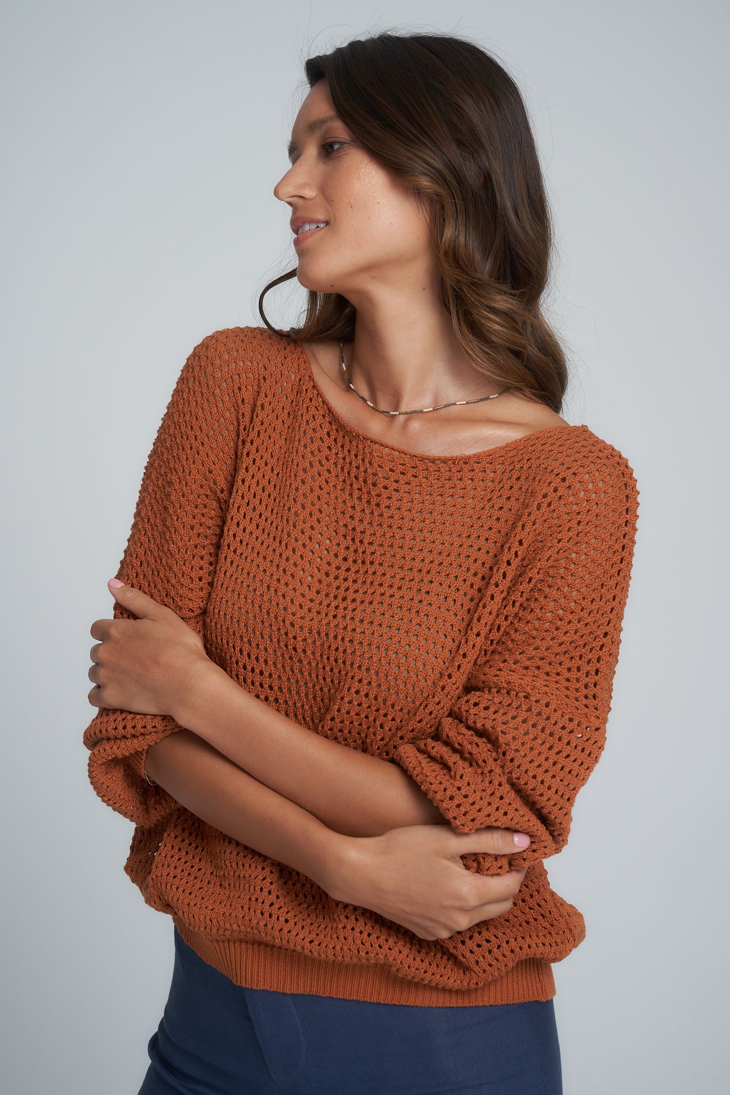 Valencia Knit Top - Rust