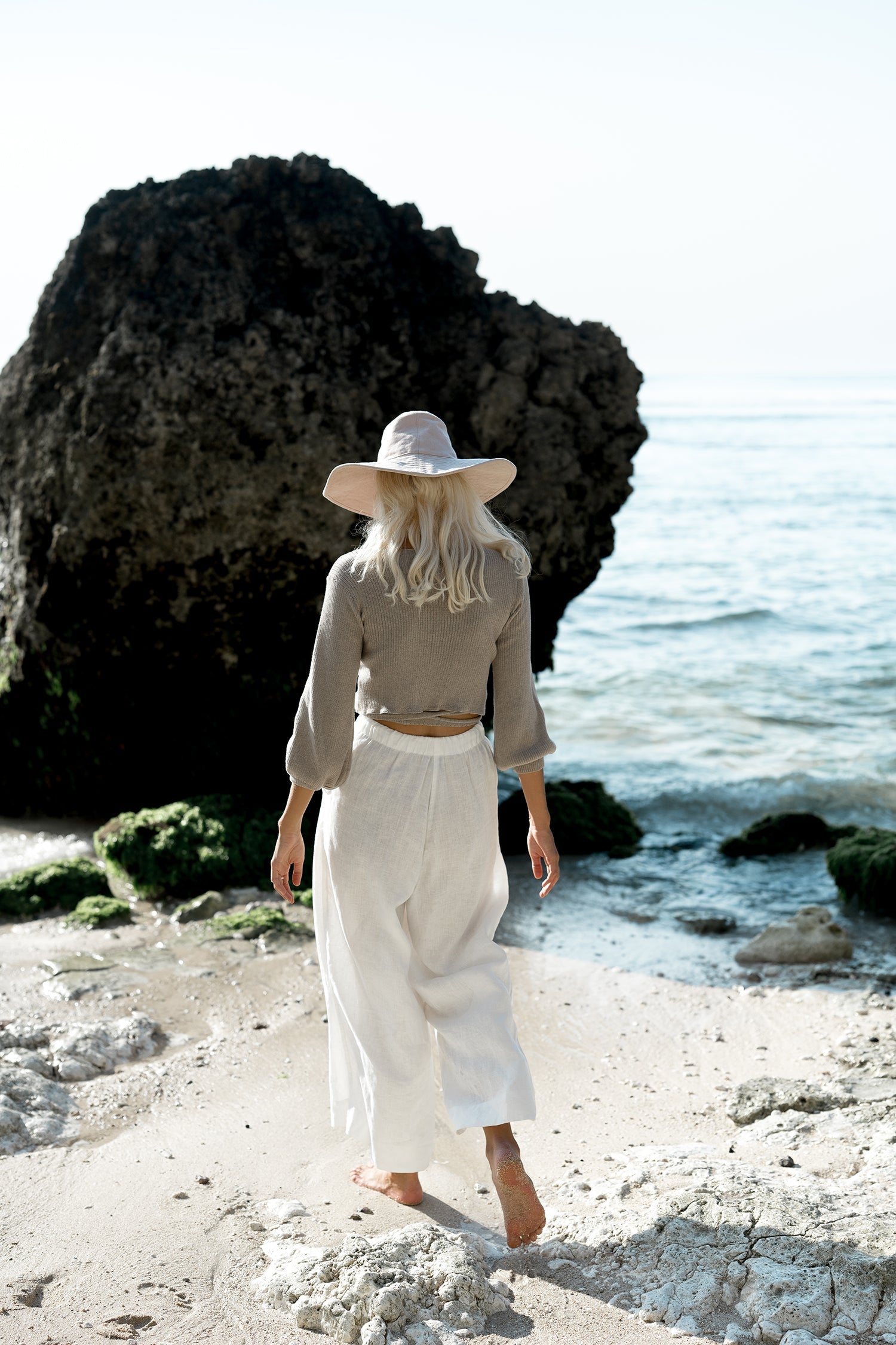 Zoe Pant - Oyster White