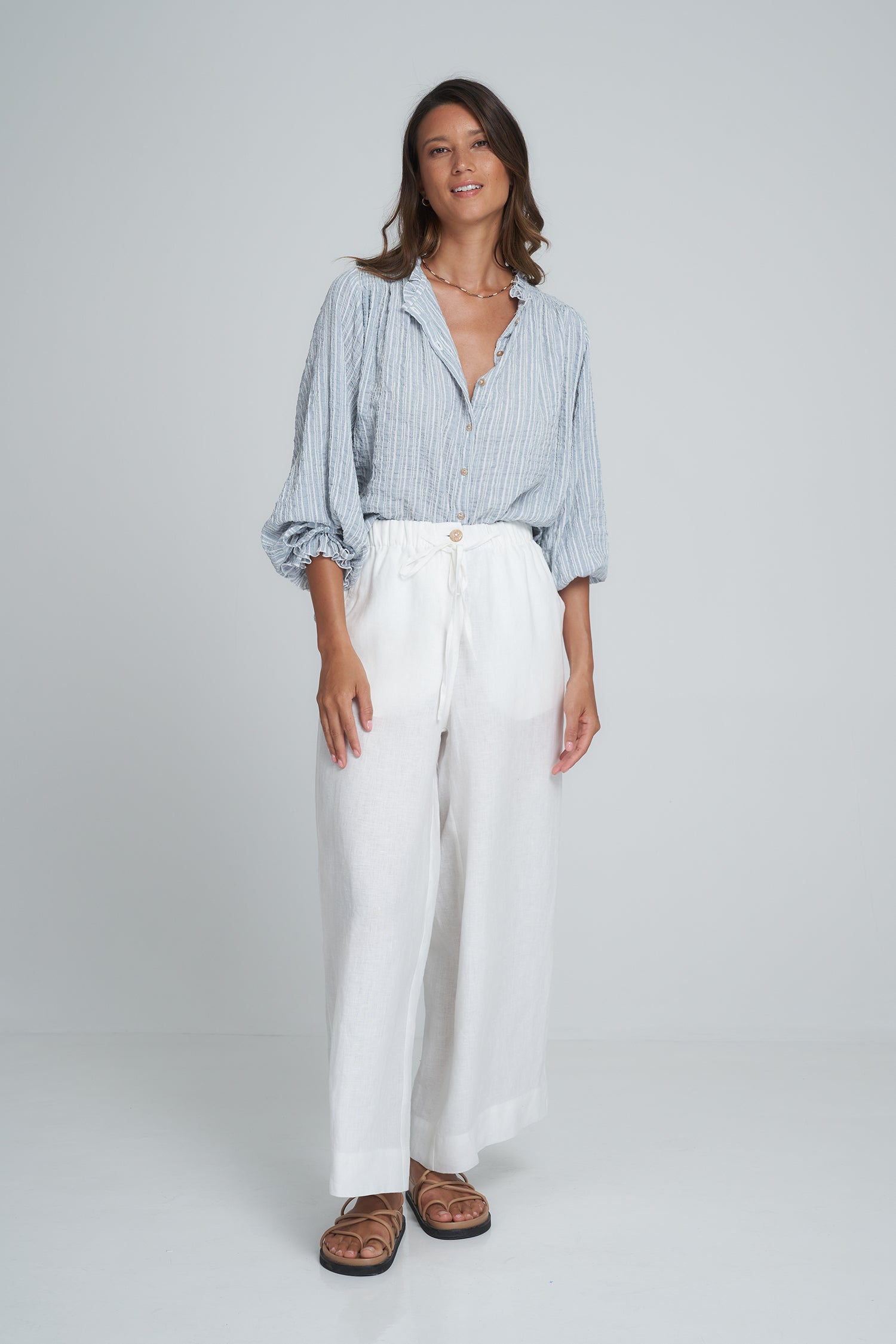 Zoe Pant - Oyster White